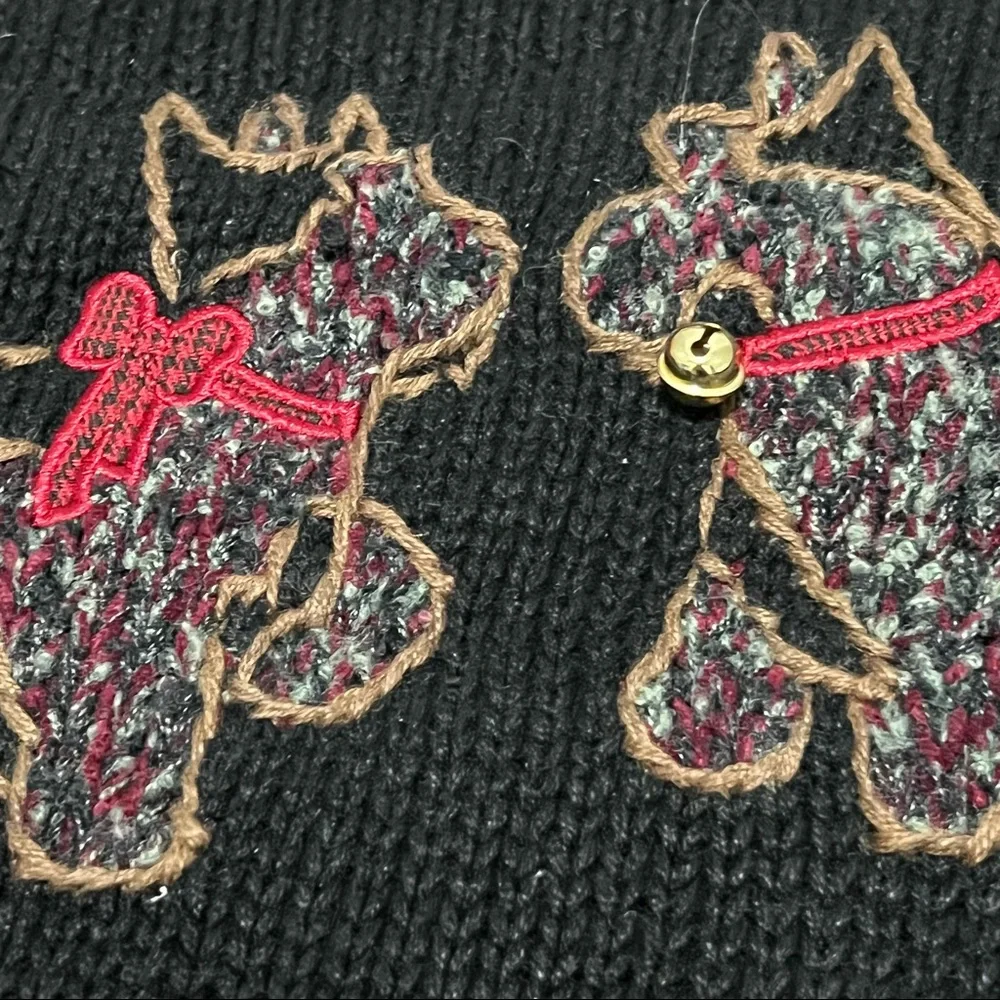 Christopher & Banks Hand Embroidered Dogs Rolled Neck Holiday Sweater - Picture 8 of 9